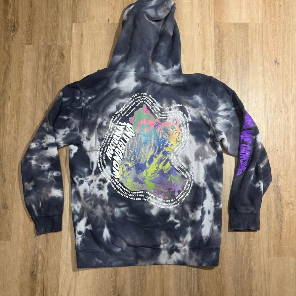 Insomniac Nockturnal Wonderland Tie Dye Hoodie Sz L EDM EDC Ravewear Festival